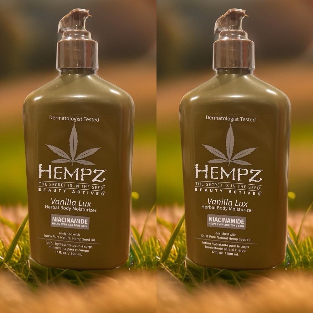 Hempz Vanilla Lux Herbal Body Moisturizer 17 oz_ 2 units